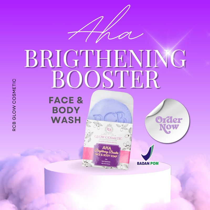 Sabun Batang Rcb glow || Aha Brithening Booster Face & Body Soap