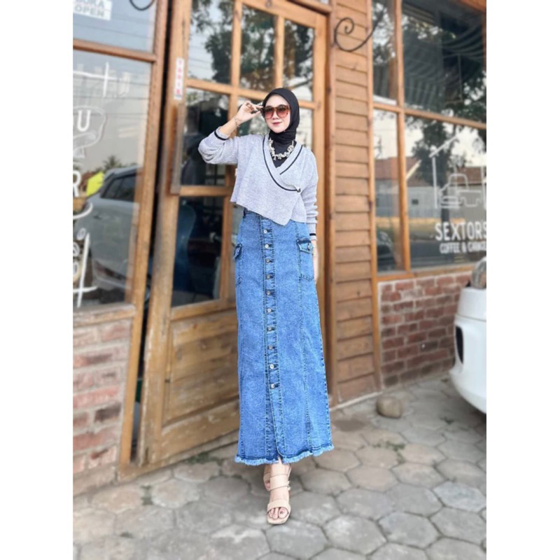 ROK JEANS SPAN CARGO STRETCH PREMIUM ORI