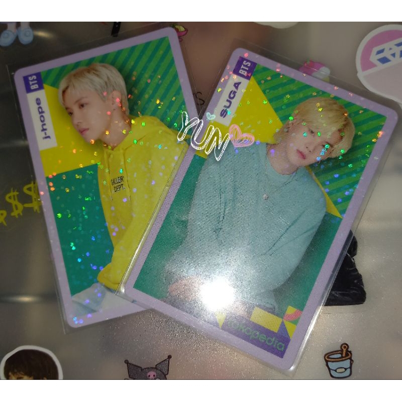 pc photocard jhope suga holo toko ijo hijau toped