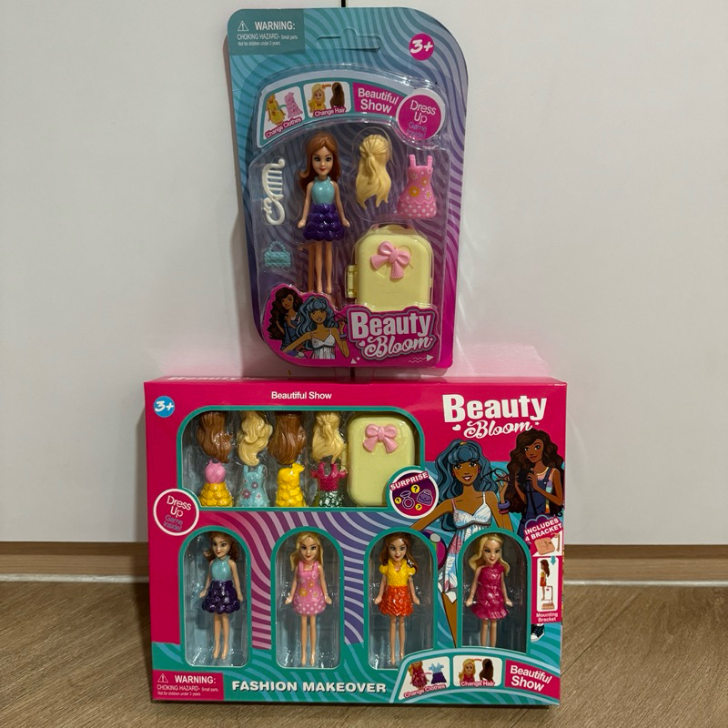 mini doll mainan boneka bongkar pasang baju aksesoris boneka