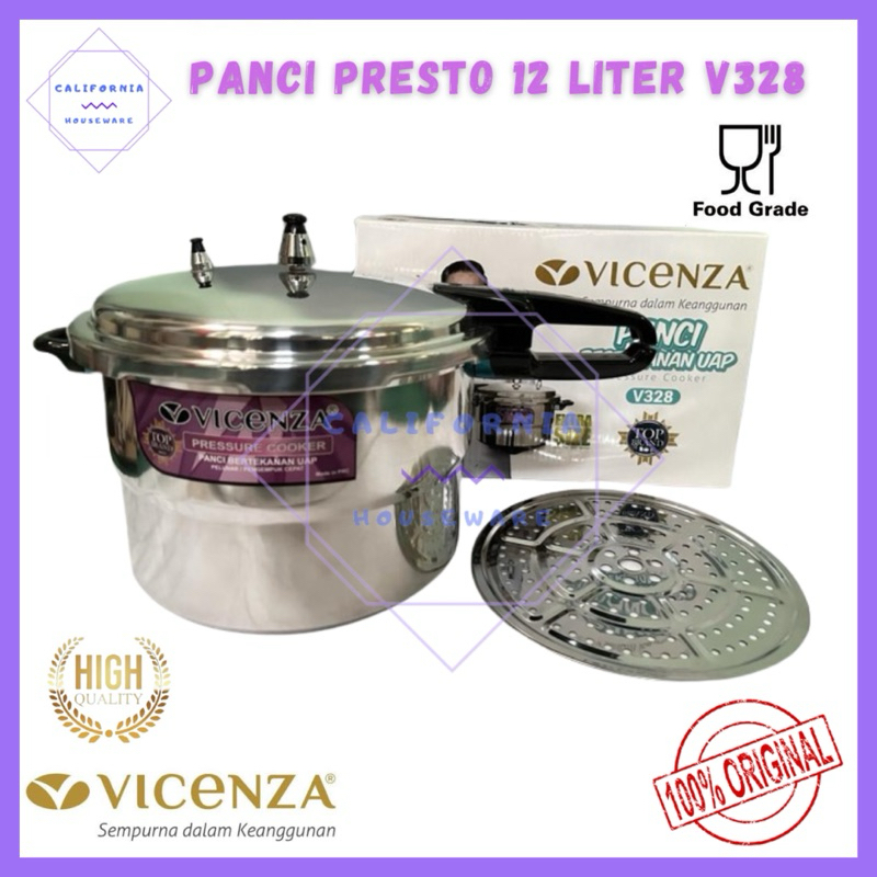 Presto 12 Liter VICENZA V328 / Panci Presto VICENZA 12 Liter - 28cm