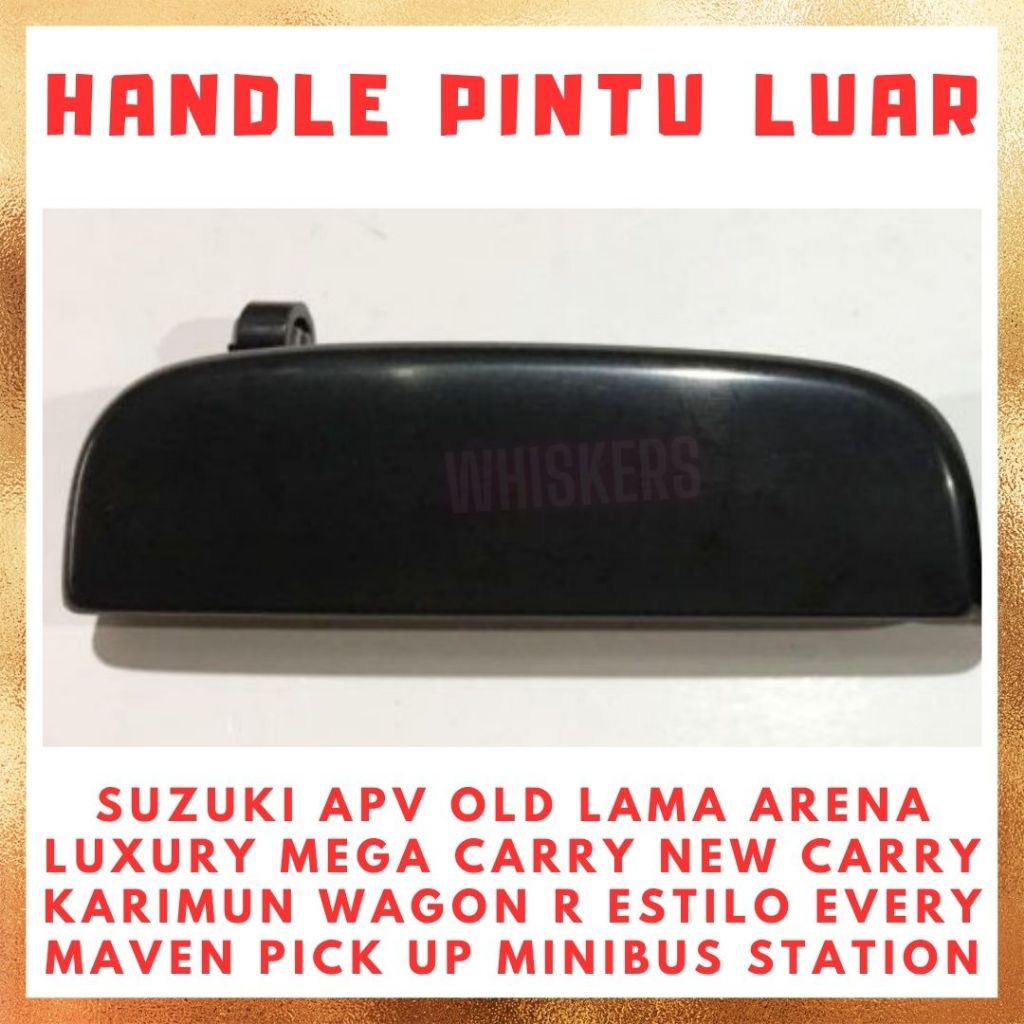 [PCS] Outside Door Handle Luar Pegangan Tarikan Bukaan Gagang Pintu Luar Hitam Suzuki APV Old Lama A