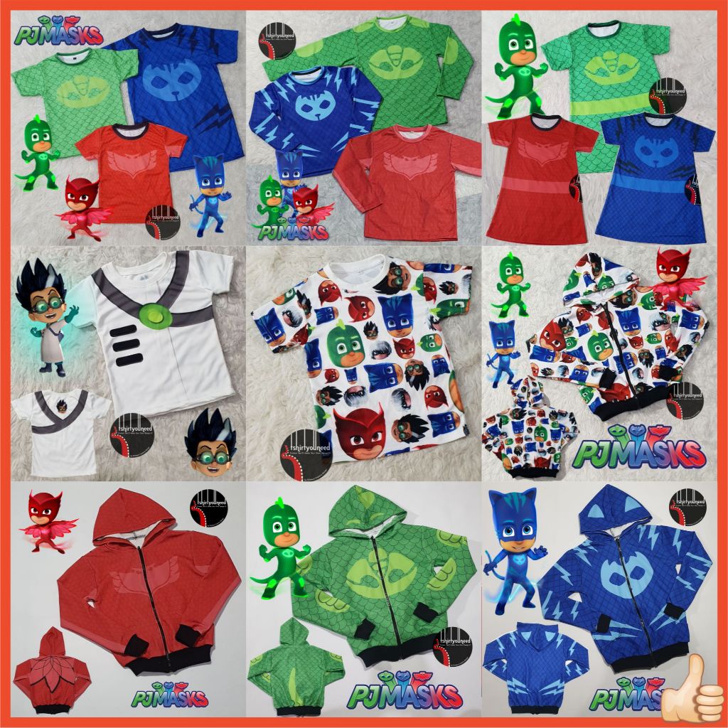 Baju FULLPRINT Kaos Dress Jaket Kostum Anak Dewasa CatBoy Cat Boy Owlette Gekko Gecko