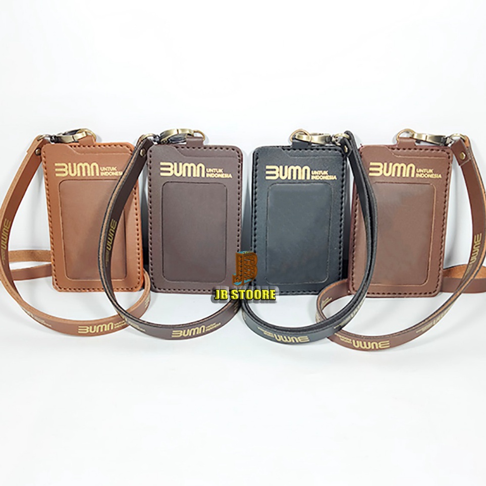 

Tempat Id Card BUMN 3K Kulit Id Card Holder Bumn Indonesia Gantung name tag bumn tali kulit KODE C8R3
