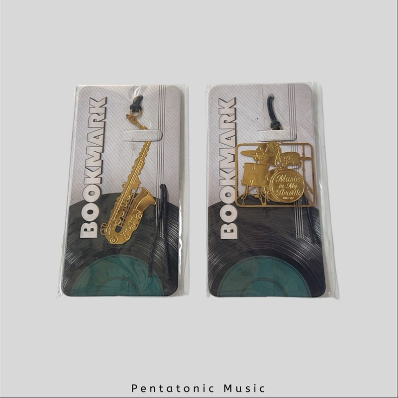 

Pembatas Buku Alat Musik Drum Saxophone Organ Music Bookmark Gift Marker Book
