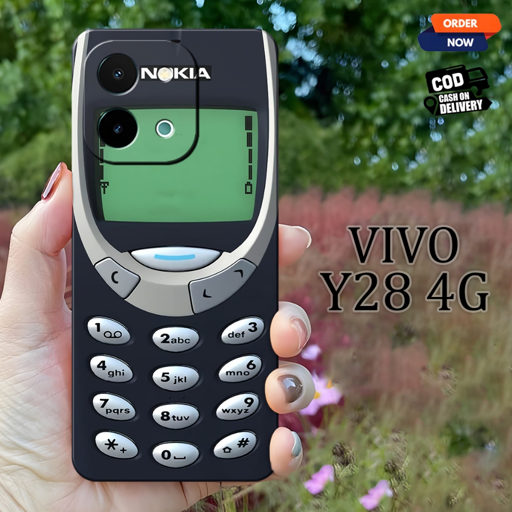 Softcase Vivo Y28 4G Terbaru Case Vivo Y28 Motif Unik Nokia Jadul Case Pelindung HP Casing Anti Slip