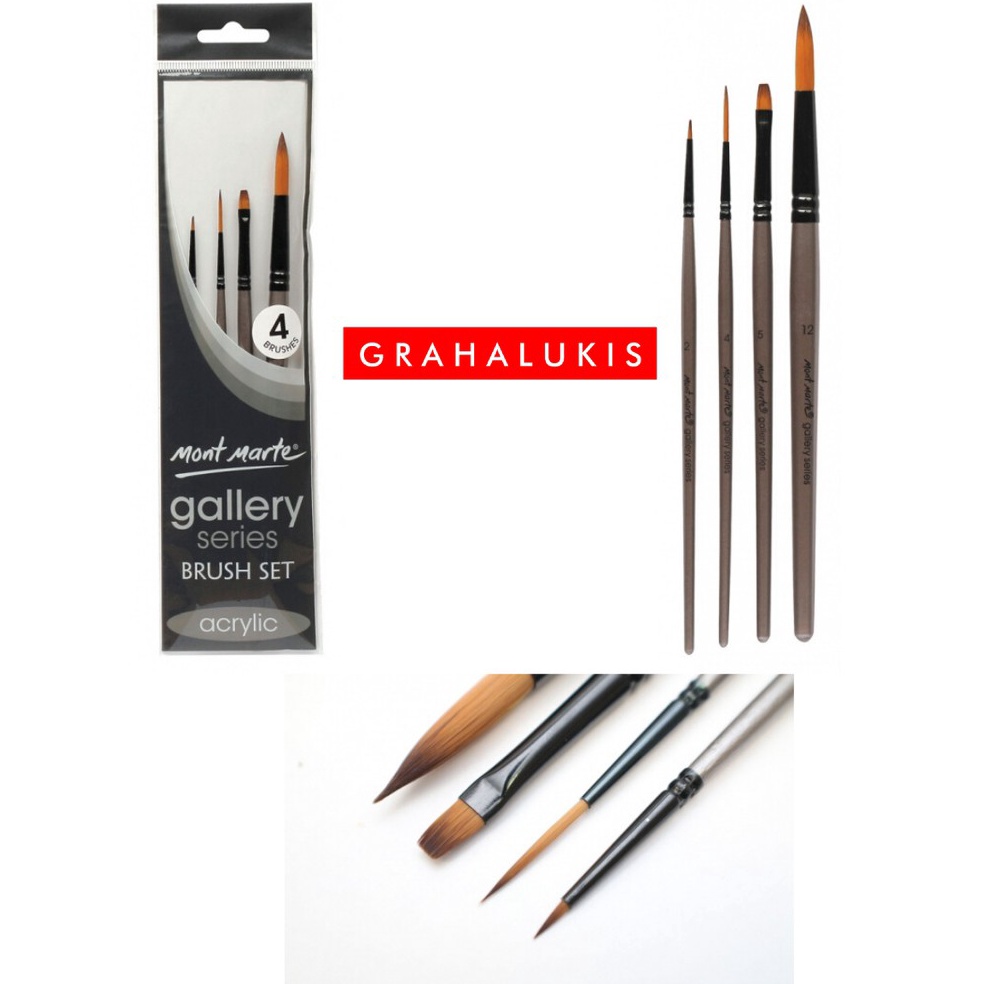 

Kuas Cat Akrilik Gallery Series Brush Set Acrylic 4 pcs BMHS9 Acrylic Brush e F6I2