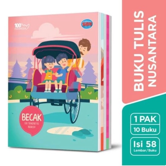 

KODE B3Z5 BUKU TULIS SIDU 58 LEMBAR BUKU TULIS BERGARIS PACK1 PCS