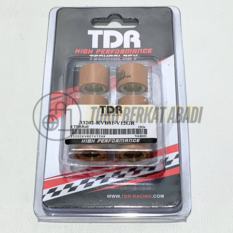 Roller TDR Racing Beat Esp FI, Scoopy ESP FI, Vario 110 FI Ukuran 8 9 10 11 12 Gram