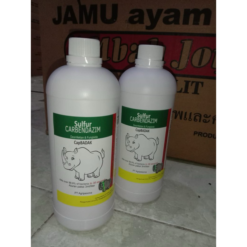 Disinfectant Fungisida Cap Badak Carbendazim Sulfur 1LITER