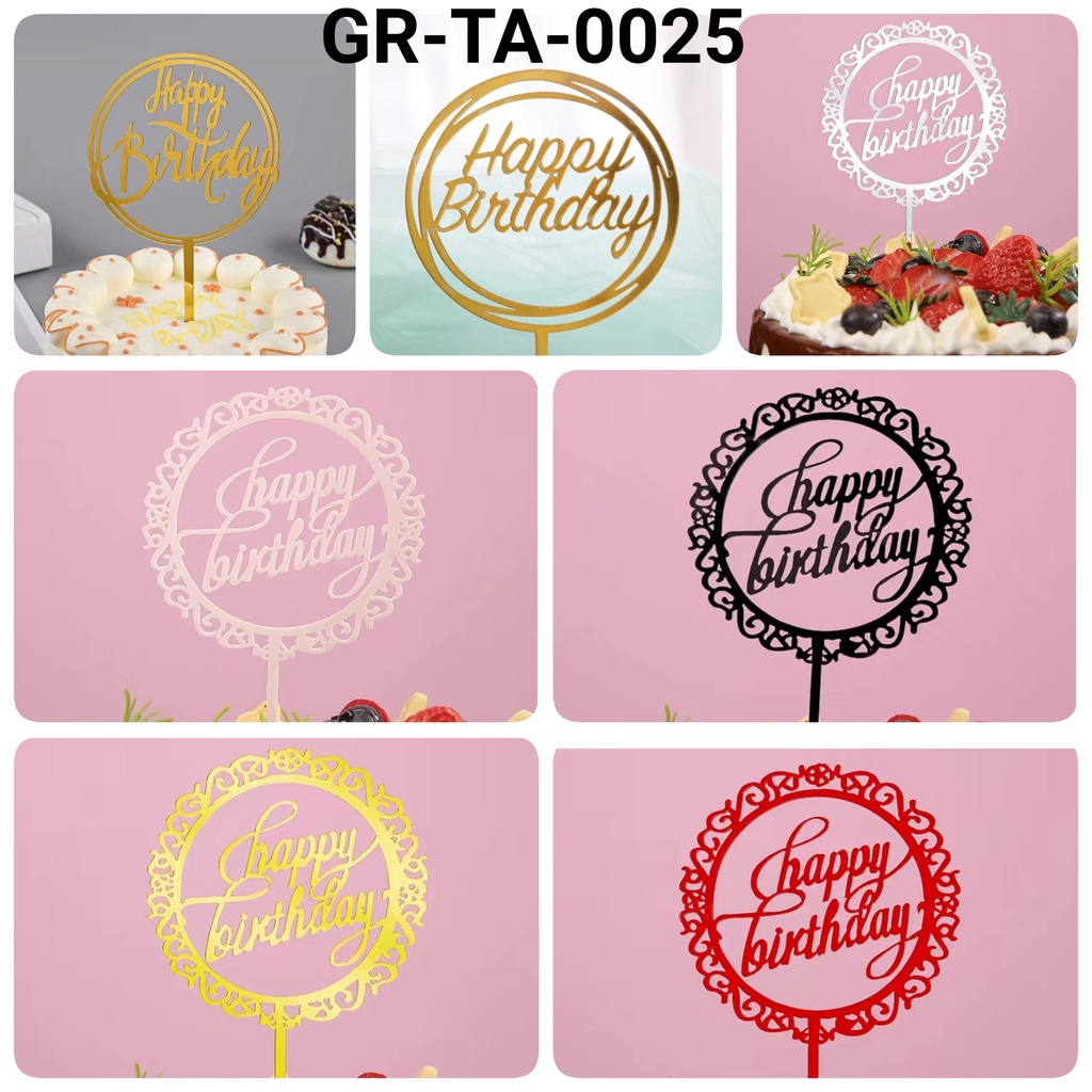 

BURUAN SERBU TA25 Cake topper akrilik happy birthday ulang tahun yamama baking