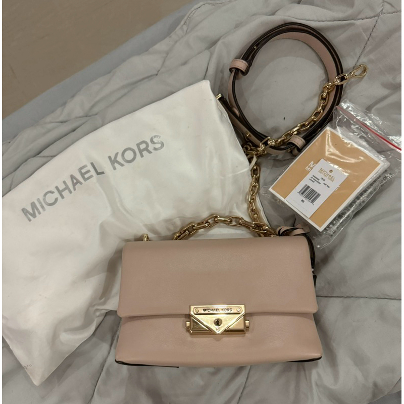 preloved michael kors cece xs chain xbody leather soft pink