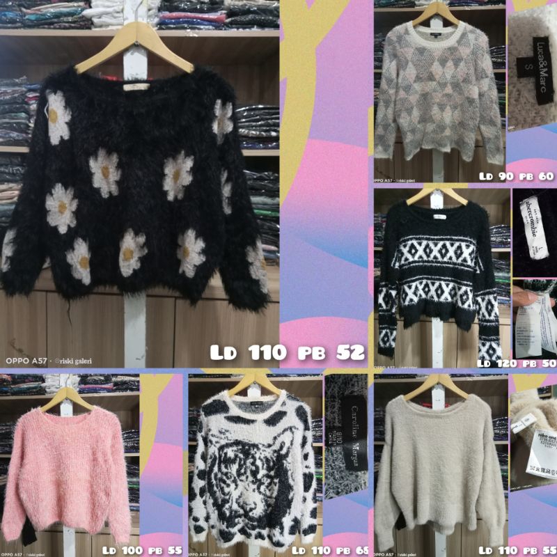 SWEATER CARDIGAN RAJUT TEBAL/ SWEATER BULU FUZZY / CARDIGAN BULU FUZZY