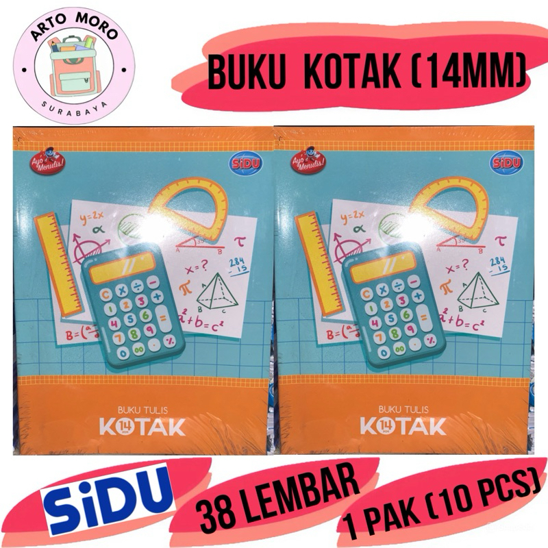 

BUKU KOTAK 14MM SIDU (1 PAK) READY STOCK SURABAYA