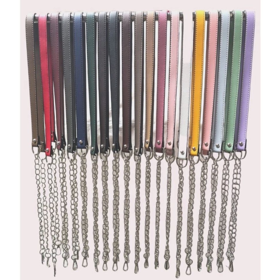 KODE E47T TALI TAS PANJANG TALI TAS KOMBINASI RANTAI KULIT SINTETIS TALI TAS WANITA BISA COD