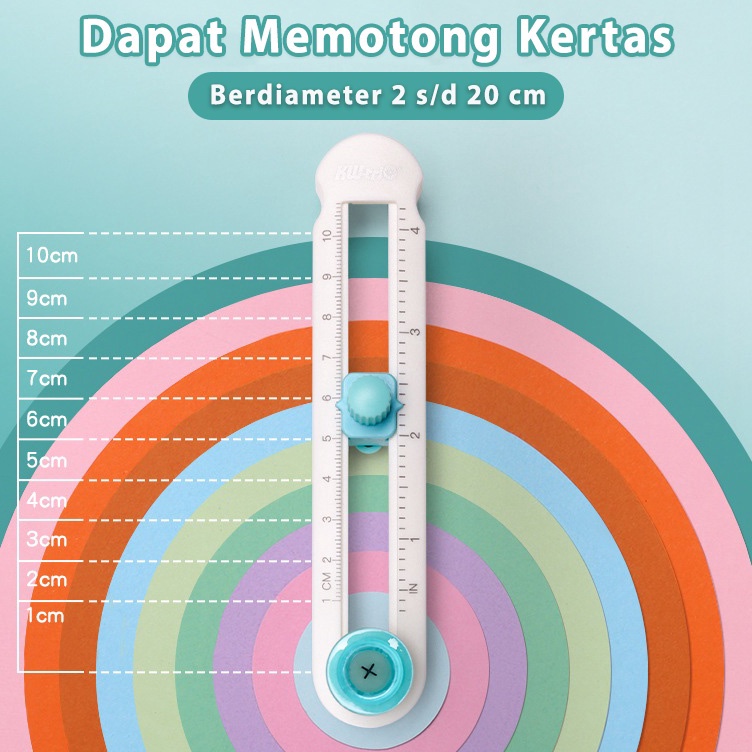 

KODE D6Q5 Circle Cutter Premium 2 cm 2 cm 1 32 cm Pisau Alat Potong Kertas Sticker Bulat Lingkaran Bundar Kualitas Eksport