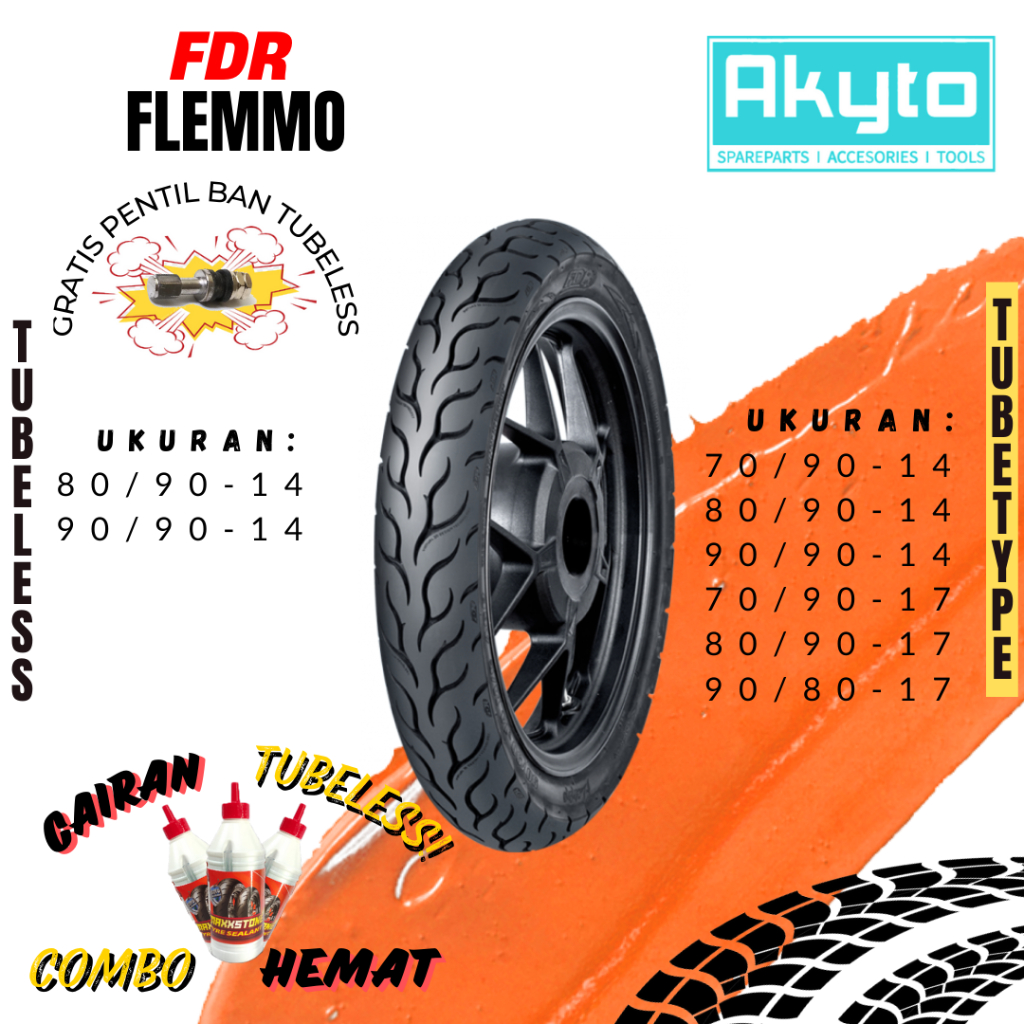 BAN FDR FLEMMO RING 17  RING 14 / BAN TUBETYPE (TB) / TUBELESS (TL) FREE PENTIL / BAN MOTOR RING 17 