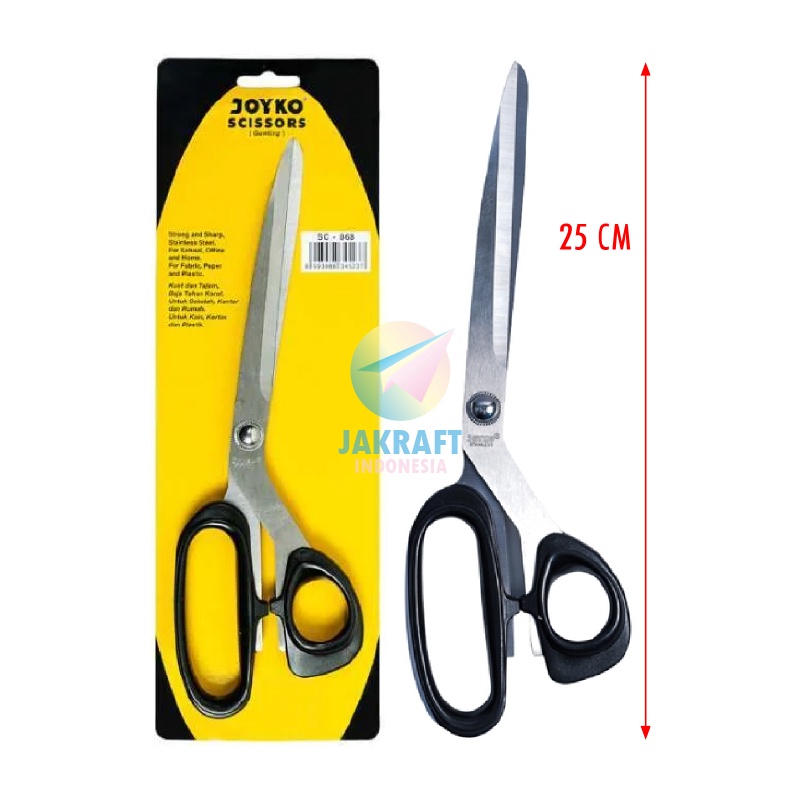 

PAKET HEMAT 1 Pcs Gunting Kertas Kain Besar Panjang 25 Cm JOYKO SC868 Stainless Steel Tajam Anti Karat