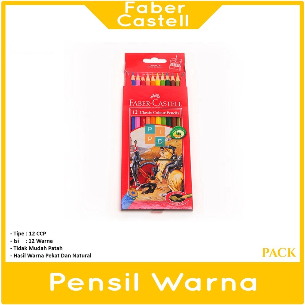 

KODE A8R5 FABERCASTELL Pensil Warna Classic 12 Panjang Set