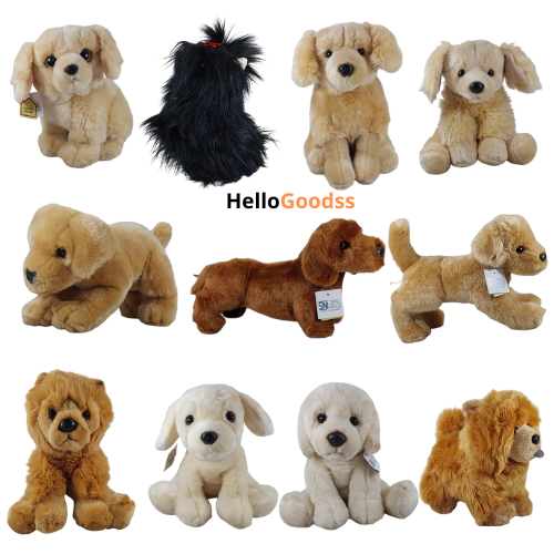 Boneka Binatang Anjing Golden Retriever Maltese Chow Chow Dachshund Soft Fluffy - Ukuran M ( Cocok U