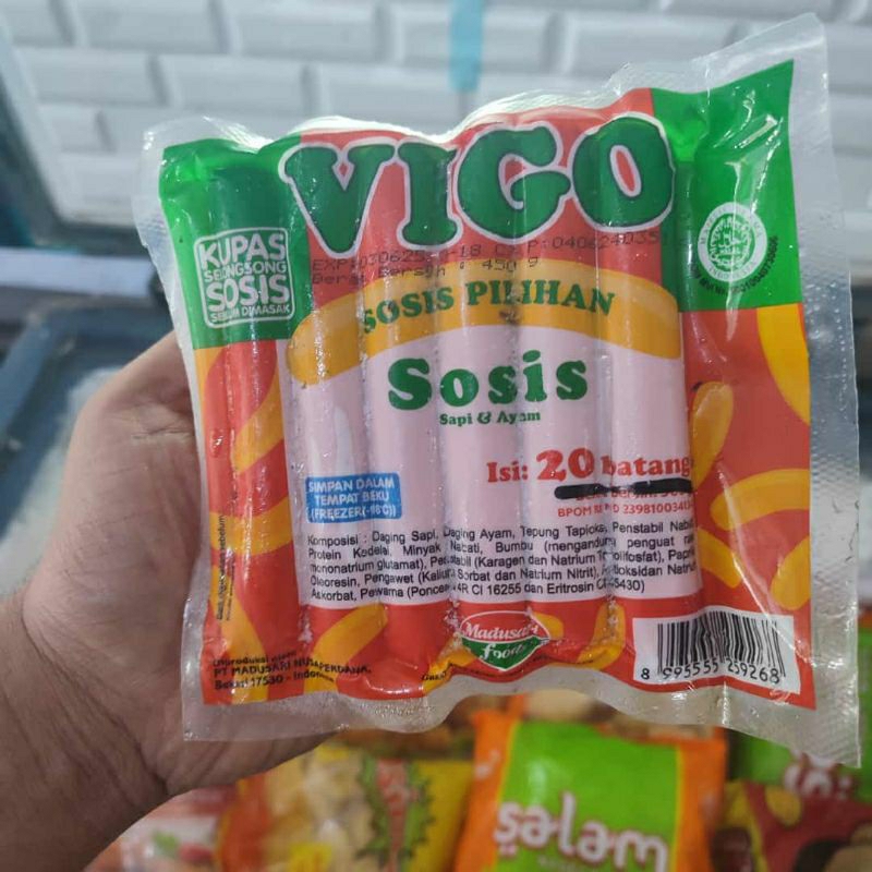 

sosis ayam Vigo 450gr isi 20/Vigo sosis ayam