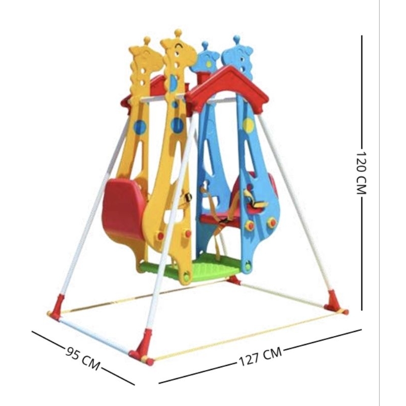 Mainan ayunan single swing jerapah giraffe besar playground taman bermain anak ayunan taman bermain 