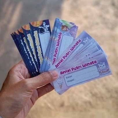 

Sticker Nama Buku Tulis TERMURAH