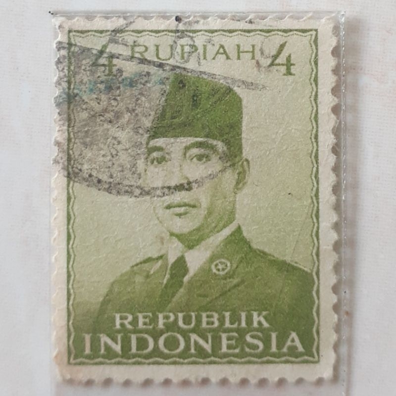 

Perangko Indonesia Presiden Soekarno Tahun 1951 Rp 4