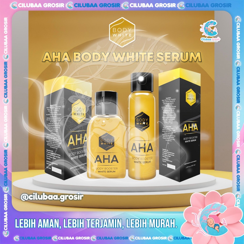 Body White AHA Body Booster White Serum 30ml || 100ml || Body Serum Mencerahkan Original BPOM