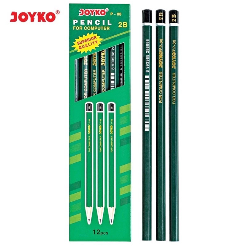 

[ ISI 12PCS ] Pensil Joyko P-88 | Pencil Joyko 2B | Pensil 2B