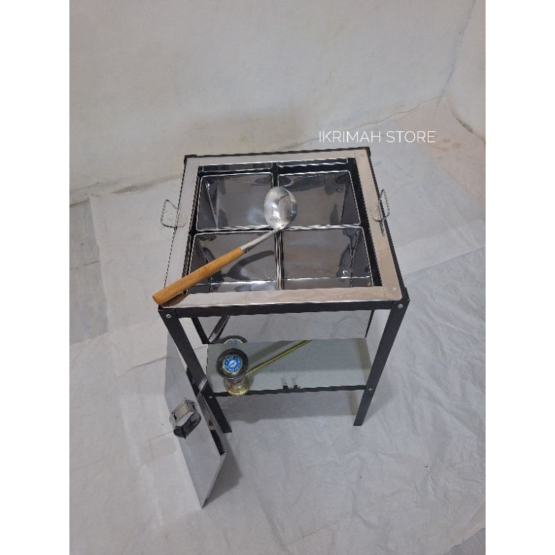 Panci dandang odeng sekat 4 set meja