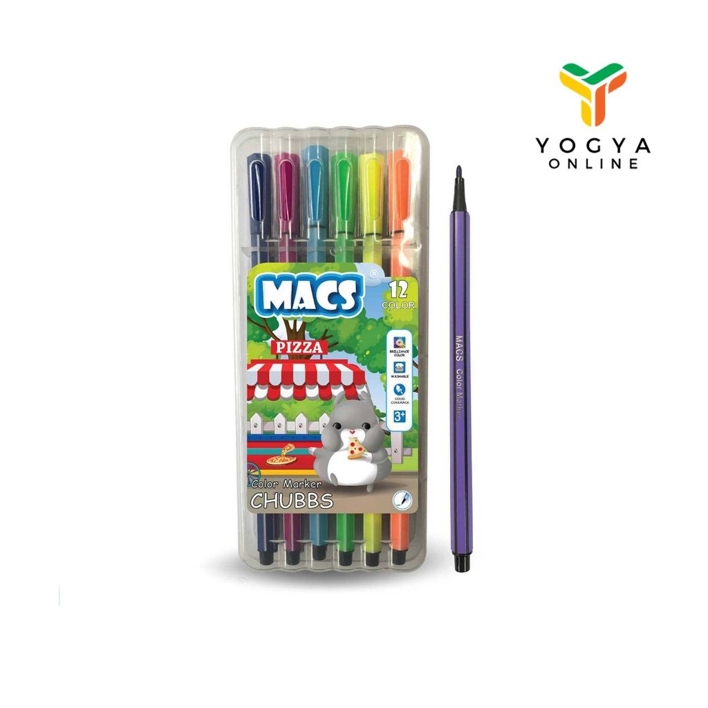 

Macs Color Marker 12 Color Alat Tulis Spidol
