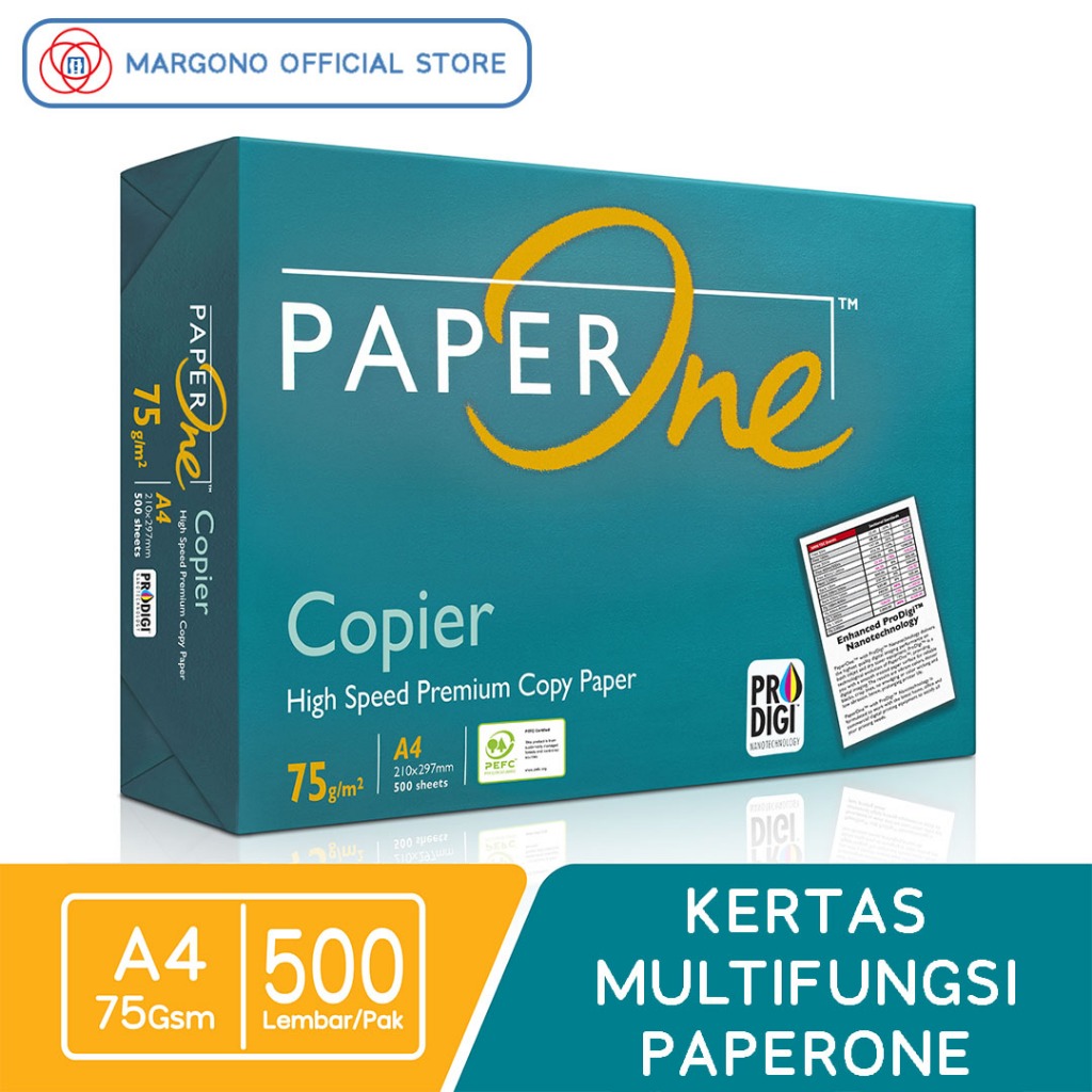 

PaperOne Copier Kertas HVS A4 75 gsm - 500 Lembar