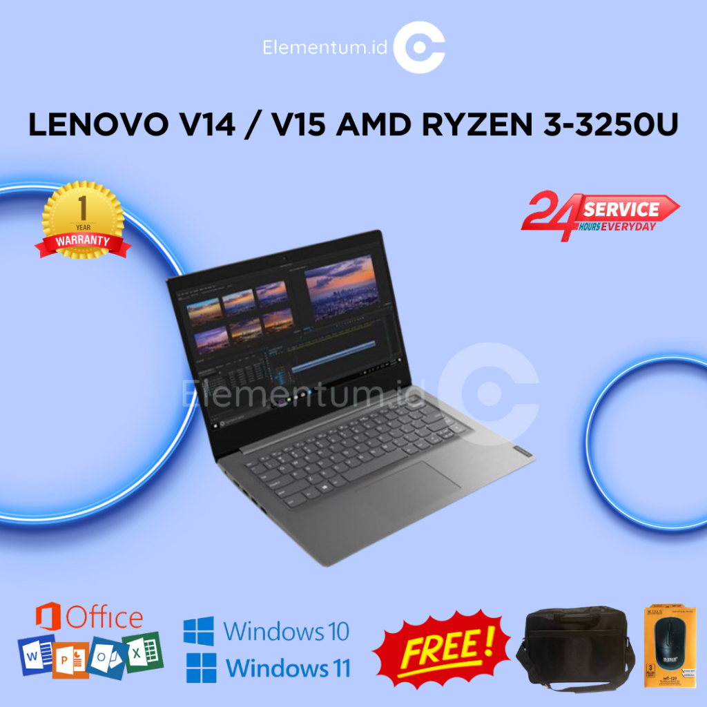 Laptop Lenovo V14 / V15 AMD Ryzen 3-3250U / 8GB 256GB SSD / Win10