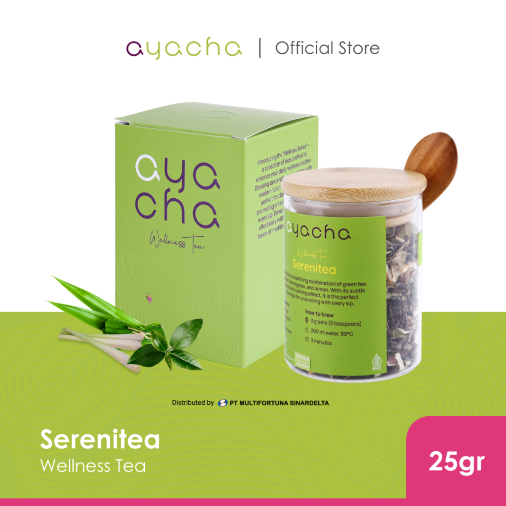 

Ayacha Wellness Tea - Serenitea | Loose Tea Jar 25 Gram | Teh Bunga Teh Fruity