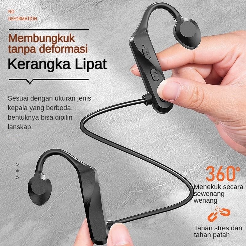 BONE CONDUCTION WIRELESS BLUETOOTH HEADPHONE SPORTS EARPHONE OPEN EAR EARPHONE