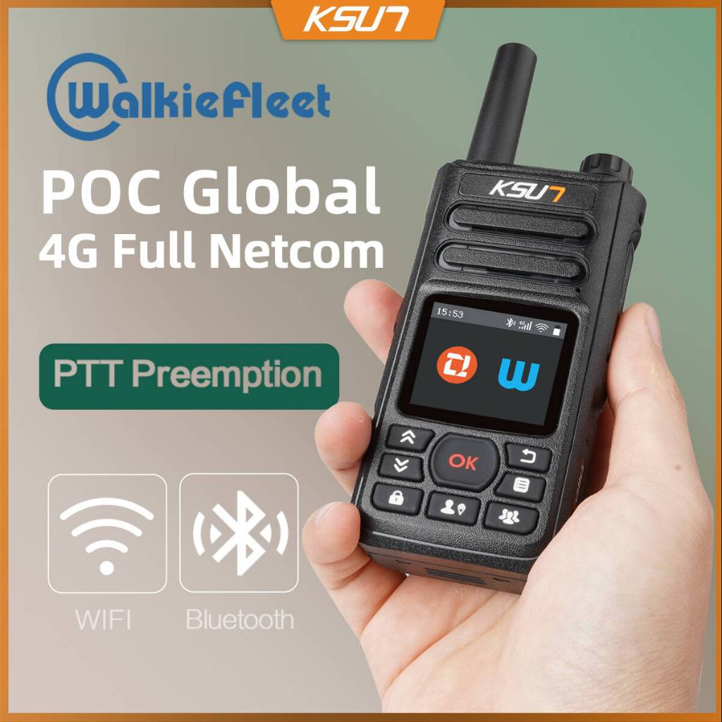 KSUN KSW Handy Talkie Applicable To POC Zello App And Walkie Fleet App  HT Walkie Talkie POC 4G Glob