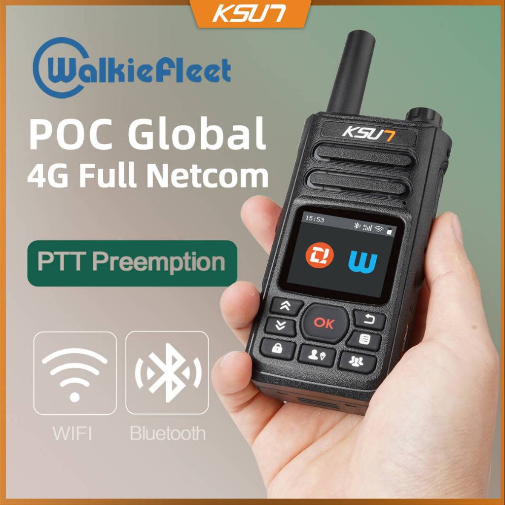 KSUN ZL10 Applicable To POC Zello App And Walkie Fleet App  HT Walkie Talkie POC 4G Global SIM Handy