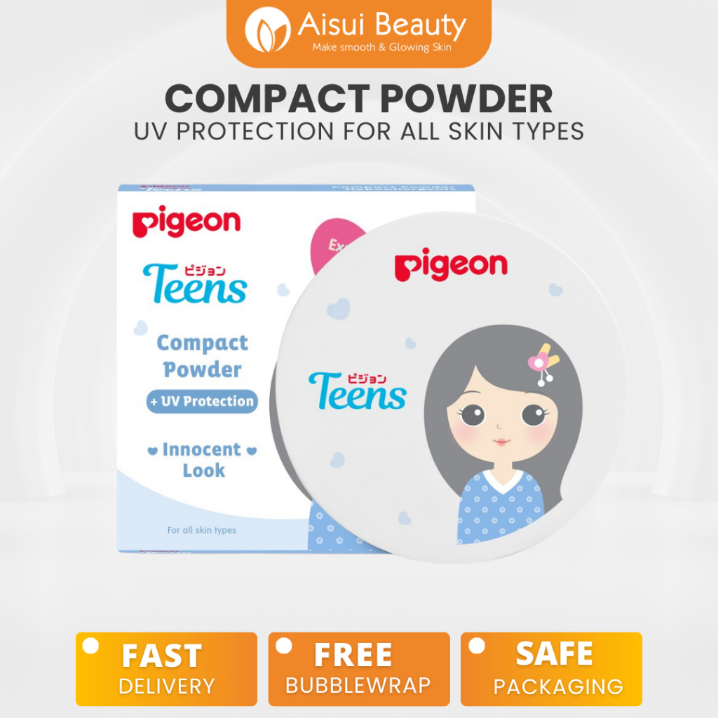 PIGEON TEENS Compact Powder + UV Protection - Bedak Padat Untuk Anak & Remaja