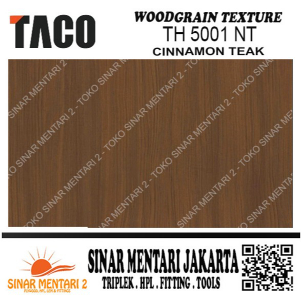 TACO HPL WOODGRAIN TEXTURE TH 5001 NT CINNAMON TEAK