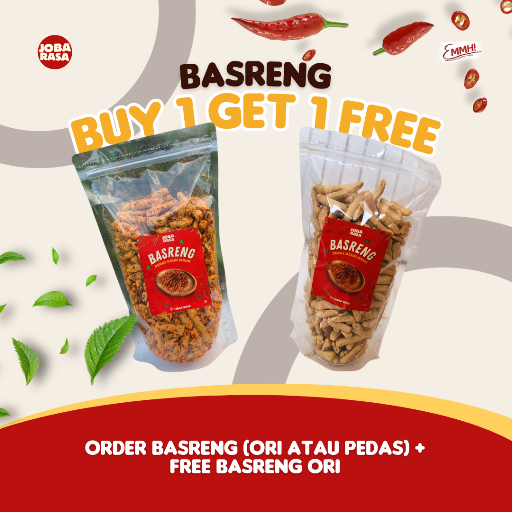 

Promo Buy 1 Get 1 (Basreng Original Daun Jeruk I Varian Emmh Snack I 500Gr