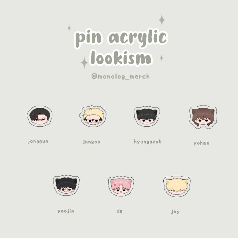 pin akrilik webtoon lookism