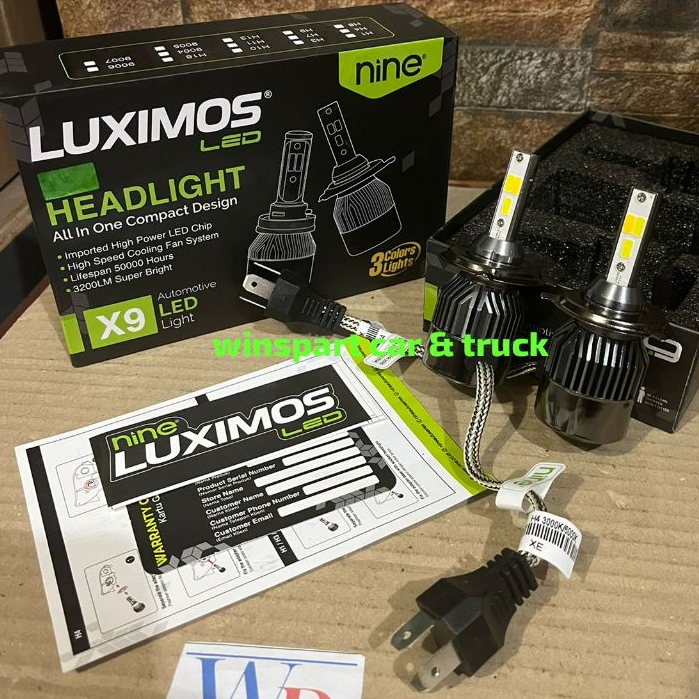HEMAT Lampu LED mobil H4 H11 X9 Luximos 9nine 3 warna Garansi 3 Bulan Lampu Foglamp Kabut/ Lampu