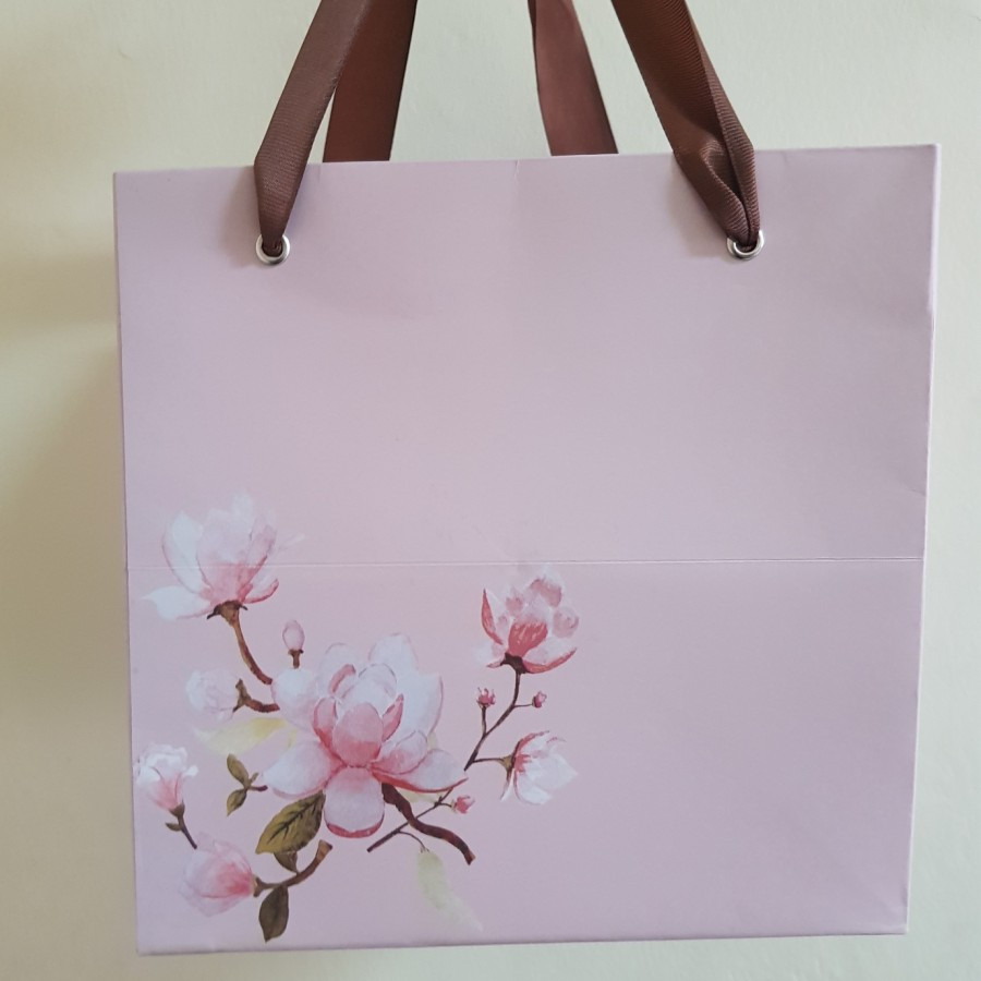 

(5 pcs)paperbag sakura hampers goodiebag oleh-oleh tas premium 20x20x20cm