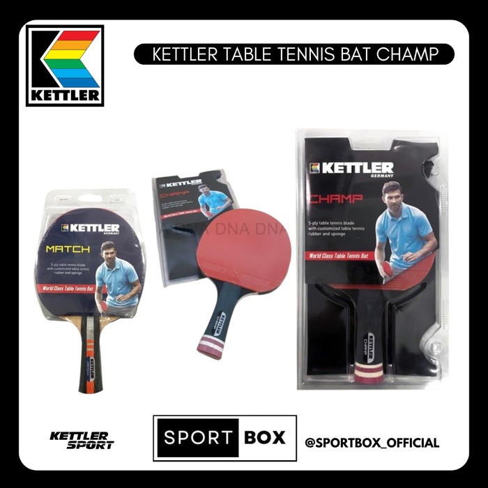 KETTLER Table Tennis Bat CHAMP / Bat Tenis Meja CHAMP - ORIGINAL