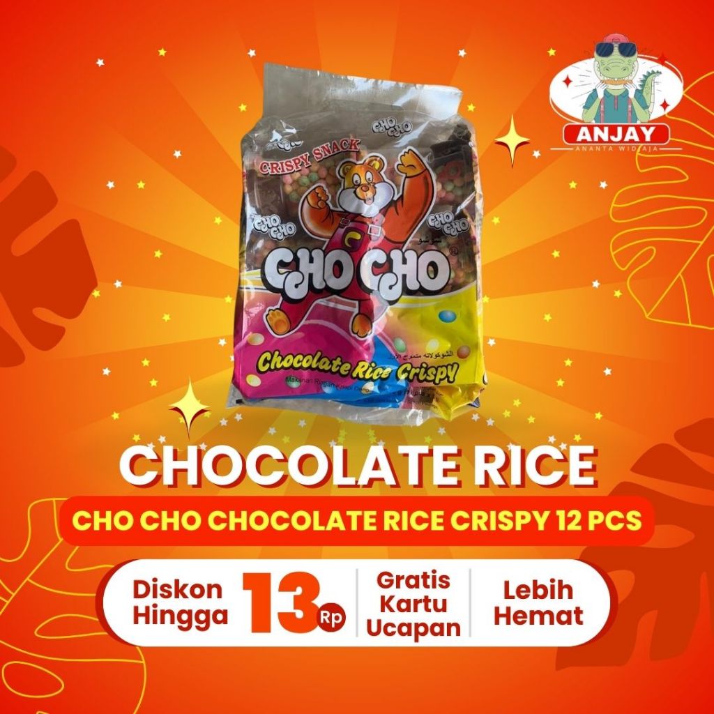 

Cho Cho Chocolate Rice Crispy 9g - 12 Pcs Snack Camilan Jadul