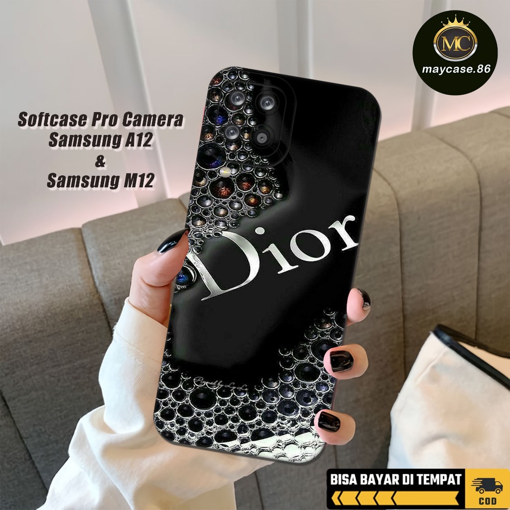 MAYCASE.86 Case Samsung A12/M12 - Motif Case DIOR Samsung A12/M12 - Softcase Samsung A12/M12 - Pelin