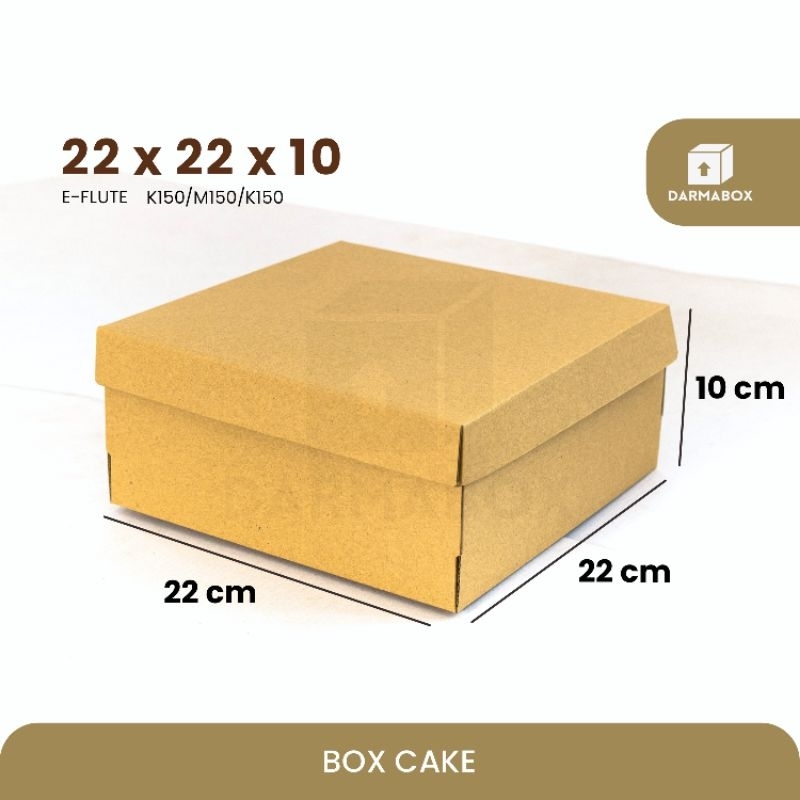 

Box 22x22x10 Packaging Tart/Cake/Kotak Kado/Hampers/Kardus