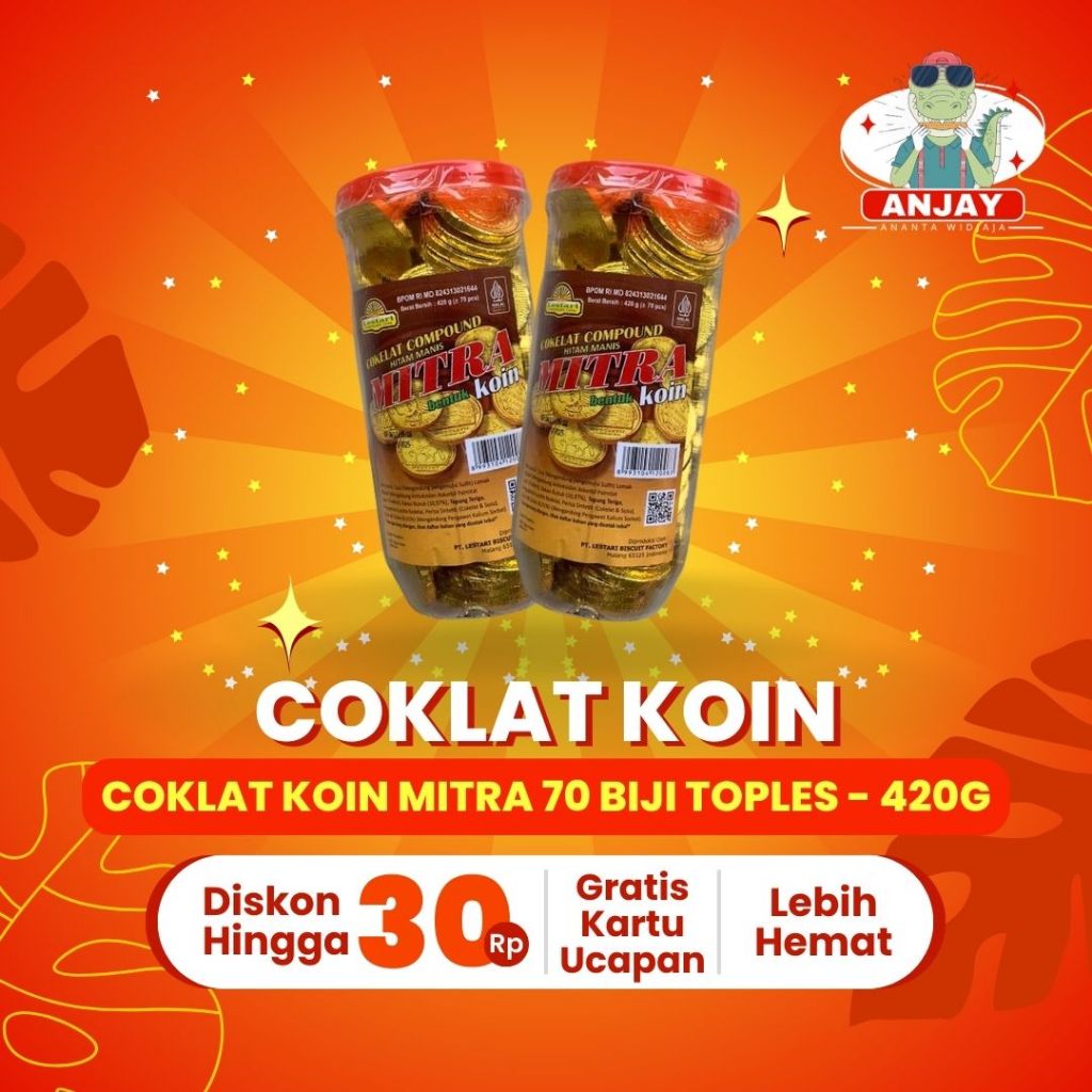 

Coklat Koin Mitra 70 Biji Toples - 420g