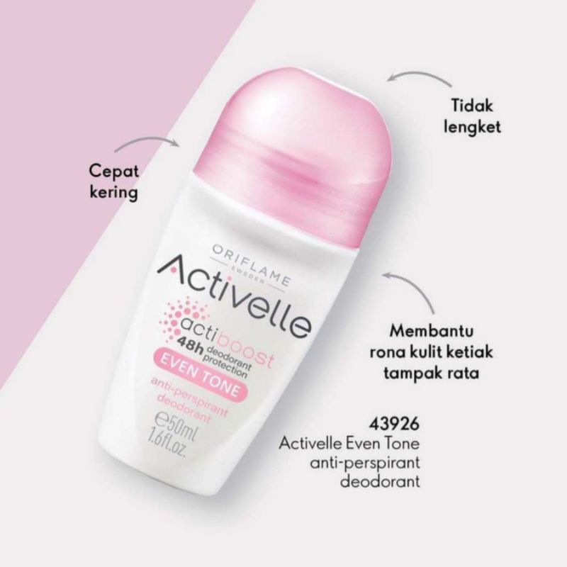 Ay00 ORIFLAME Activelle Anti-Perspirant Acti-Boost Anti Perspirant Deodorant Roll On 50 ml